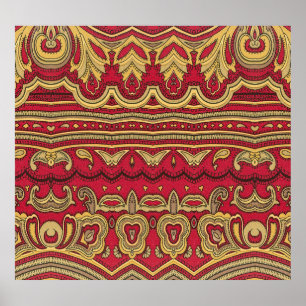 Oriental Decor: Abstract Closeup Poster