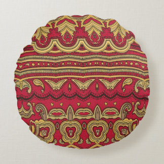 Oriental Decor: Abstract Closeup Round Cushion