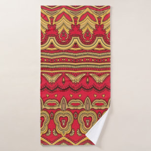 Oriental decor closeup. bath towel