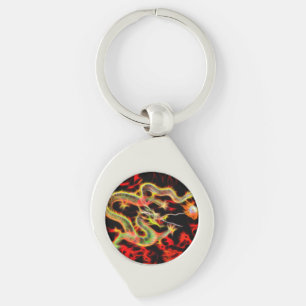 Oriental Dragon Fire on Lucky Energy Key Ring