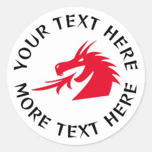 Oriental dragon head custom colour stickers
