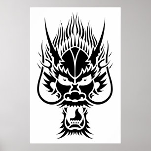 Oriental dragon poster