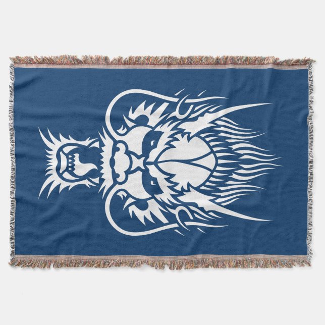 Oriental dragon throw blanket (Front)