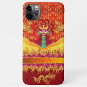 Oriental Dragon /w Gold Cloud & Glitter Fire Case-Mate iPhone Case