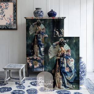 Oriental Esthetics Elegant Geisha Portrait Tissue Paper