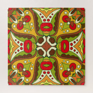 Oriental Ethnic Style Seamless Pattern Jigsaw Puzzle