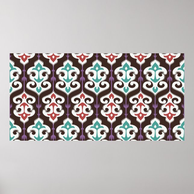 Oriental fabric ornament seamless pattern poster (Front)