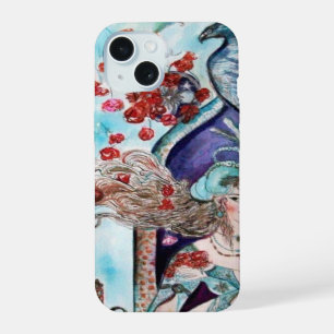 ORIENTAL FAIRY TALE / PRINCESS,RED ROSES AND HAWK iPhone 15 CASE
