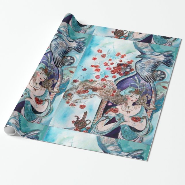 ORIENTAL FAIRY TALE WRAPPING PAPER (Unrolled)