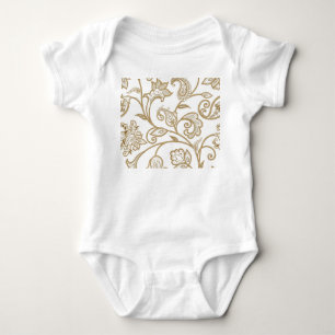 Oriental Floral: Flourish Tiled Ethnic. Baby Bodysuit