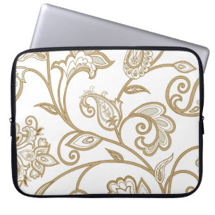 Oriental Floral: Flourish Tiled Ethnic. Laptop Sleeve