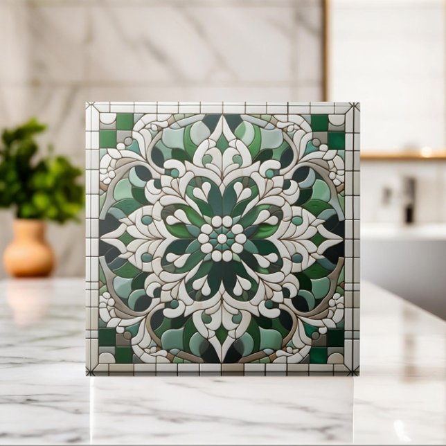 Oriental Floral Mosaic Ornament Tile (Creator Uploaded)