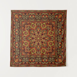 Oriental floral ornament with frame. Pattern with Tapestry