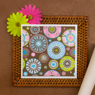 Oriental Floral Pattern Paper Napkins