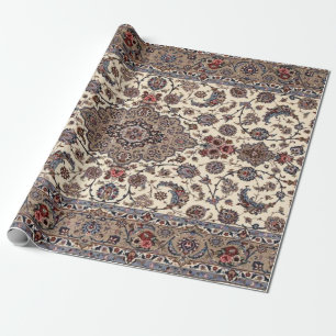 Oriental Floral Persian Carpet Pattern Wrapping Paper