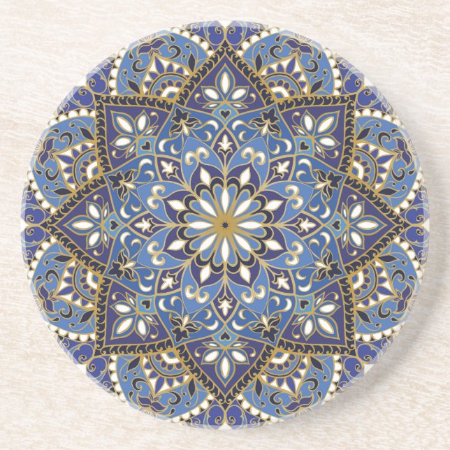 Oriental Floral: Vintage Carpet Coaster (Front)