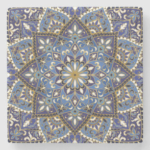 Oriental Floral: Vintage Carpet Stone Coaster