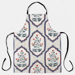 Oriental Flower Branches: Kalamkari Indian. Apron