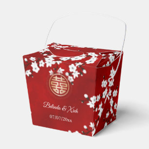 Oriental Flowers Chinese Wedding  Favour Box