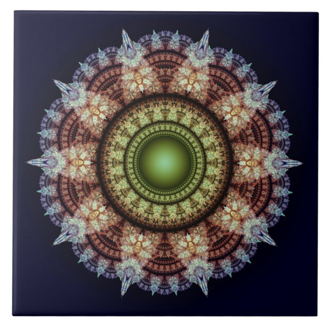 Oriental fractal splendid ornament tile (Front)