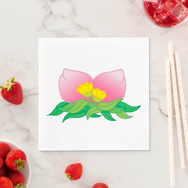 Oriental Fruit And Flowers Napkin (Creator Uploaded)