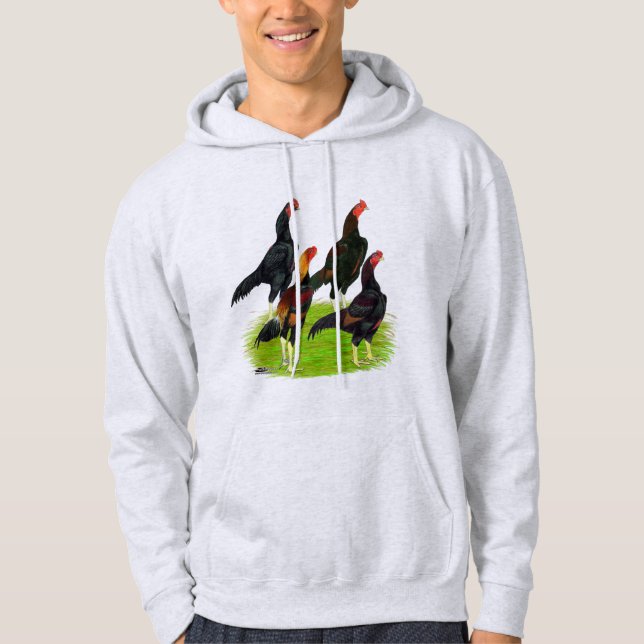 Oriental Game Fowl Quartet Hoodie (Front)