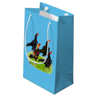Oriental Game Fowl Quartet Small Gift Bag