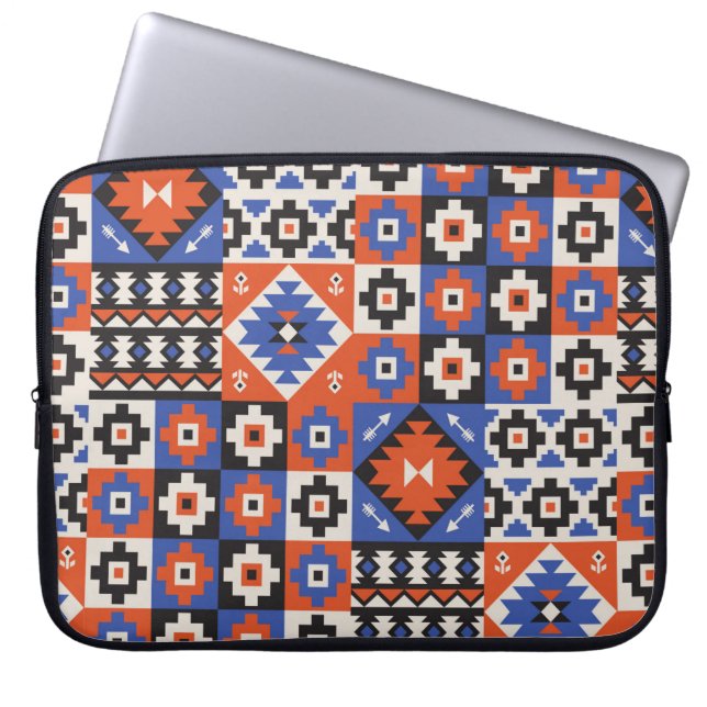 Oriental geometric seamless pattern. Ethnic design Laptop Sleeve (Front)