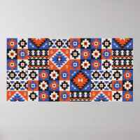 Oriental geometric seamless pattern. Ethnic design