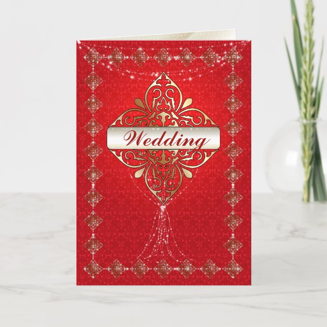 Oriental Glamour - Wedding Greeting Card (Front)