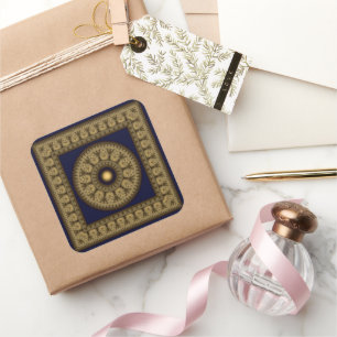 Oriental glossy decoration square sticker