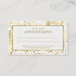 Oriental Gold Boho Appointment Card