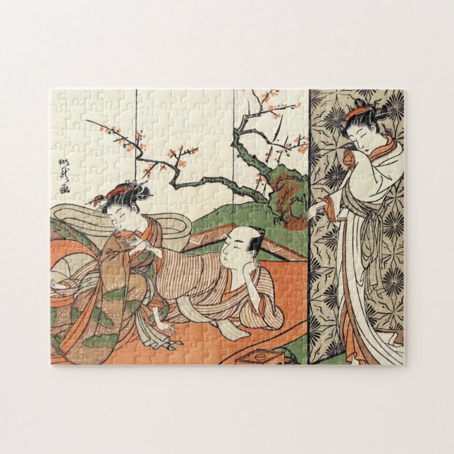 Oriental japanese geisha maiko ukiyo-e art jigsaw puzzle (Horizontal)