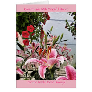 ORIENTAL LILIES - CHRISTIAN GREETING