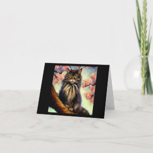 Oriental Longhair Cat Card