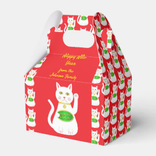 Oriental Lucky Cat Custom Chinese New Year Favour Box