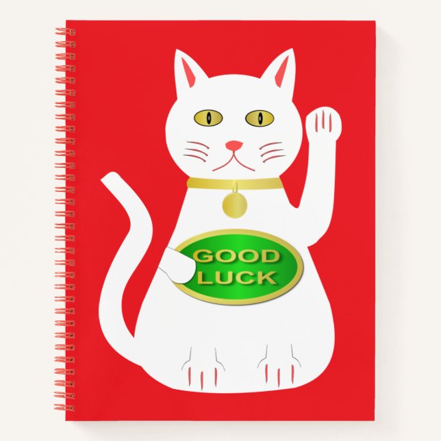 Oriental Lucky Cat Notebook (Front)