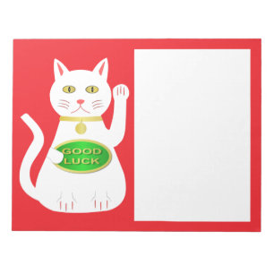 Oriental Lucky Cat Notepad
