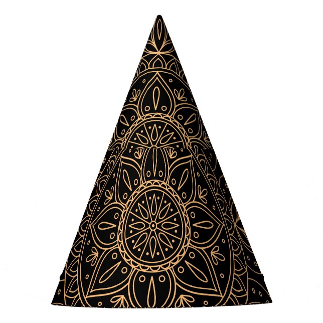 Oriental Mandala, Luxury Vintage Pattern. Party Hat (Front)