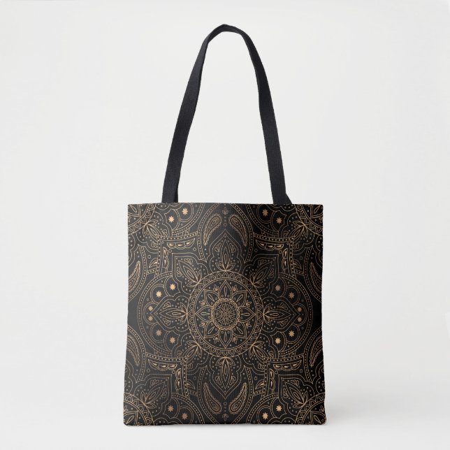 Oriental mandala royal seamless pattern tote bag (Front)