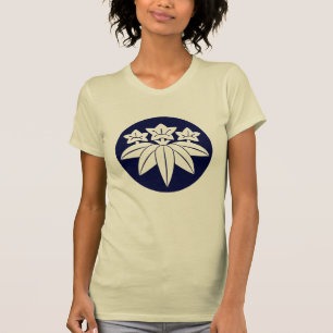 Oriental Navy Blue Kamakura Minamoto Japan Mon Art T-Shirt