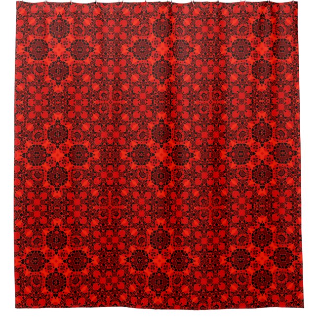 Oriental ornament shower curtain (Front)