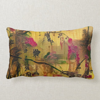 Oriental Painting. Japanese style Lumbar Cushion
