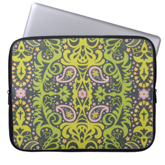 Oriental paisley ornament; decorative seamless flo laptop sleeve
