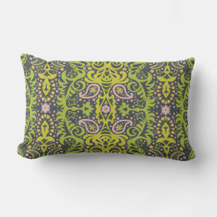 Oriental paisley ornament; decorative seamless flo lumbar cushion