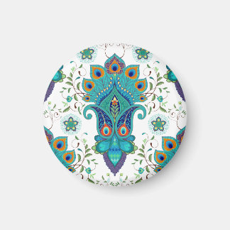 Oriental paisley, peacock feather pattern. magnet