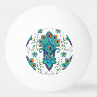 Oriental paisley, peacock feather pattern. ping pong ball
