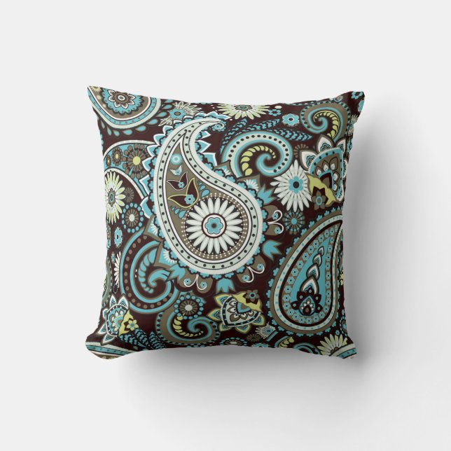 Oriental Paisley Vintage Seamless Pattern Cushion (Front)