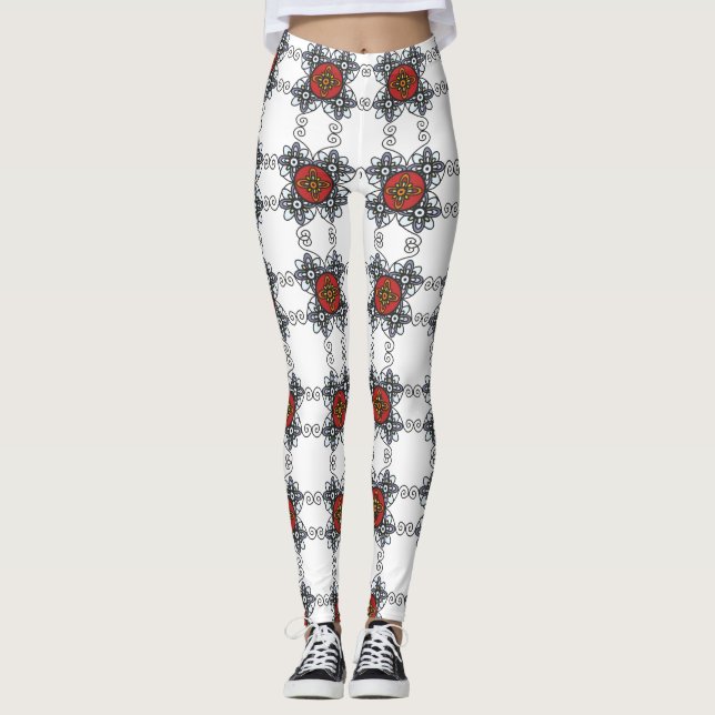 oriental pattern leggings (Front)