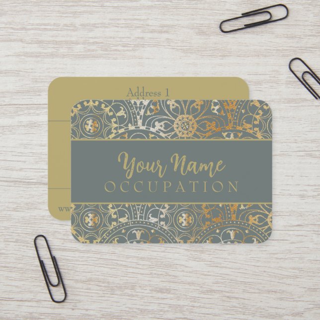 Oriental Pattern Mandala - Business Card (Front/Back In Situ)